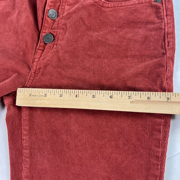 Madewell Pants Women 28x25* Cali Demi Boot Cut Crop Mid Rise Red Corduroy Tag 27 - Picture 14 of 16